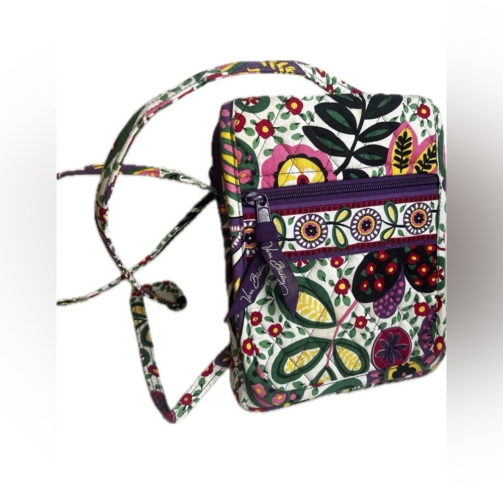 Vera Bradley Viva La Vera Mini Hipster Crossbody Bag Retired Floral Quilted - Picture 2 of 5